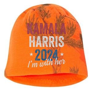 Kamala Harris 2024 Support Im With Her Kamala Harris 2024 Kati - Camo Knit Beanie