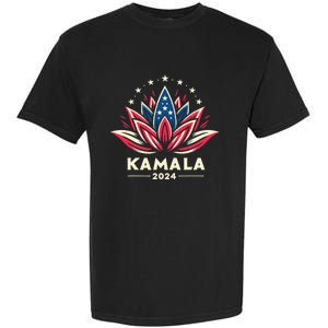 Kamala Harris 2024 Lotus Symbolism Presidential Campaign Garment-Dyed Heavyweight T-Shirt