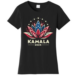 Kamala Harris 2024 Lotus Symbolism Presidential Campaign Women's T-Shirt