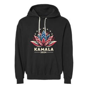 Kamala Harris 2024 Presidential Campaign American Lotus Garment-Dyed Fleece Hoodie