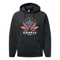 Kamala Harris 2024 Presidential Campaign American Lotus Performance Fleece Hoodie