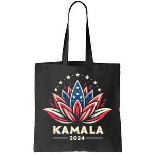 Kamala Harris 2024 Presidential Campaign American Lotus Tote Bag