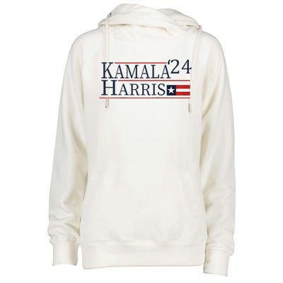 Kamala Harris 2024 Raglan Baseball Womens Funnel Neck Pullover Hood