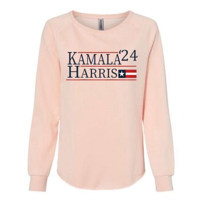 Kamala Harris 2024 Raglan Baseball Womens California Wash Sweatshirt