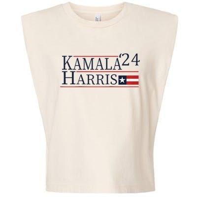 Kamala Harris 2024 Raglan Baseball Garment-Dyed Women's Muscle Tee