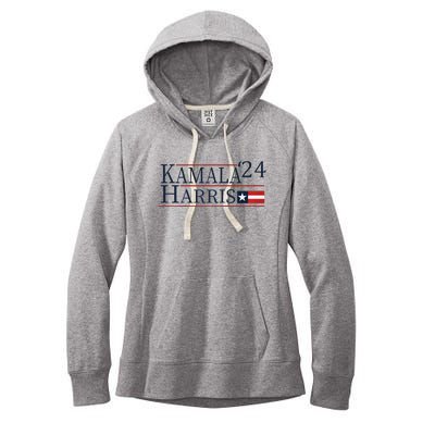 Kamala Harris 2024 Raglan Baseball Women's Fleece Hoodie