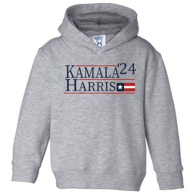 Kamala Harris 2024 Raglan Baseball Toddler Hoodie