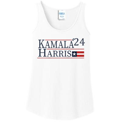 Kamala Harris 2024 Raglan Baseball Ladies Essential Tank