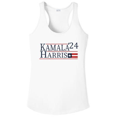 Kamala Harris 2024 Raglan Baseball Ladies PosiCharge Competitor Racerback Tank