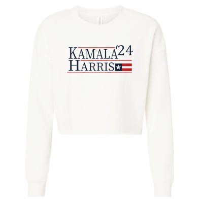 Kamala Harris 2024 Raglan Baseball Cropped Pullover Crew