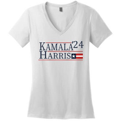 Kamala Harris 2024 Raglan Baseball Women's V-Neck T-Shirt