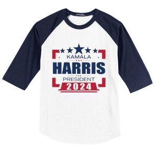 Kamala Harris 2024 For President Harris 2024 Baseball Sleeve Shirt