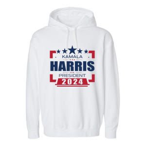 Kamala Harris 2024 For President Harris 2024 Garment-Dyed Fleece Hoodie