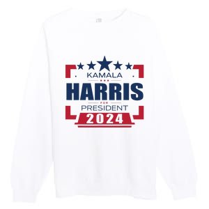 Kamala Harris 2024 For President Harris 2024 Premium Crewneck Sweatshirt