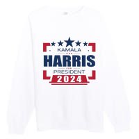 Kamala Harris 2024 For President Harris 2024 Premium Crewneck Sweatshirt