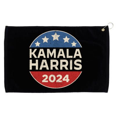 Kamala Harris 2024 Retro Campaign Button Election Pocket Cute Gift Grommeted Golf Towel