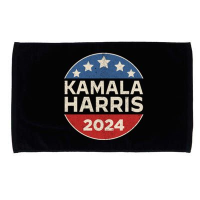 Kamala Harris 2024 Retro Campaign Button Election Pocket Cute Gift Microfiber Hand Towel