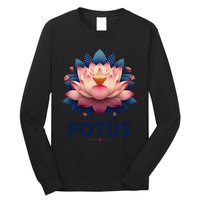 Kamala Harris 2024 Lotus For Potus Trending President Gift Long Sleeve Shirt