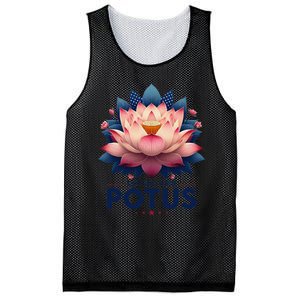 Kamala Harris 2024 Lotus For Potus Trending President Gift Mesh Reversible Basketball Jersey Tank