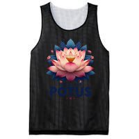 Kamala Harris 2024 Lotus For Potus Trending President Gift Mesh Reversible Basketball Jersey Tank