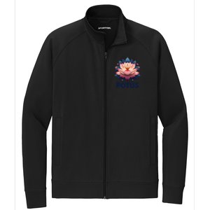 Kamala Harris 2024 Lotus For Potus Trending President Gift Stretch Full-Zip Cadet Jacket