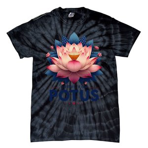 Kamala Harris 2024 Lotus For Potus Trending President Gift Tie-Dye T-Shirt