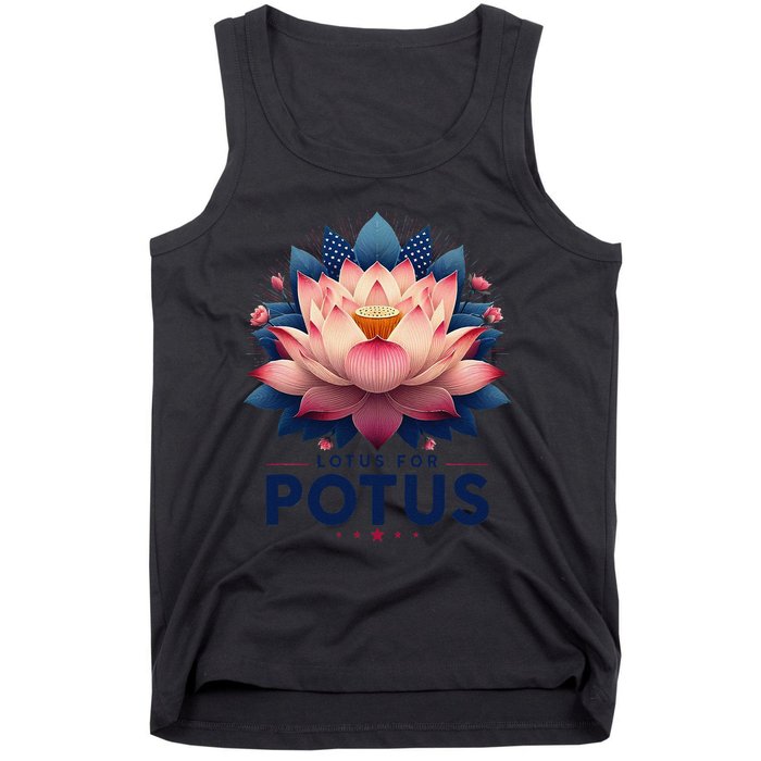 Kamala Harris 2024 Lotus For Potus Trending President Gift Tank Top