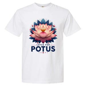 Kamala Harris 2024 Lotus For Potus Trending President Gift Garment-Dyed Heavyweight T-Shirt