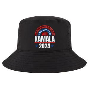 Kamala Harris 2024 Vote For President Election Retro Rainbow Cool Comfort Performance Bucket Hat