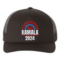 Kamala Harris 2024 Vote For President Election Retro Rainbow Yupoong Adult 5-Panel Trucker Hat