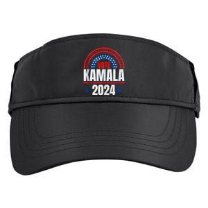 Kamala Harris 2024 Vote For President Election Retro Rainbow Adult Drive Performance Visor