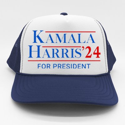 Kamala Harris 24 For President 2024 Trucker Hat