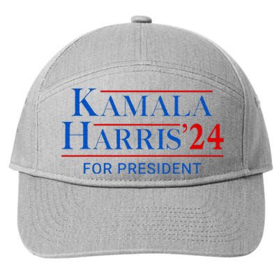 Kamala Harris 24 For President 2024 7-Panel Snapback Hat