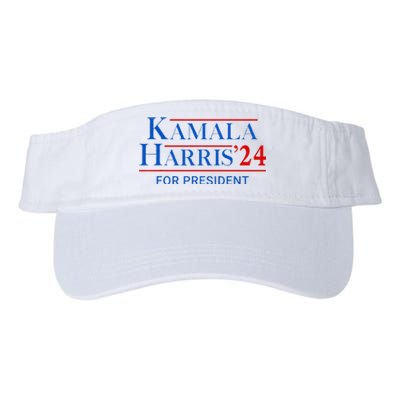 Kamala Harris 24 For President 2024 Valucap Bio-Washed Visor