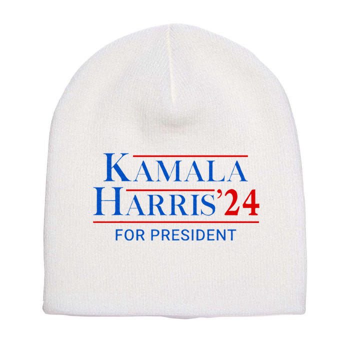 Kamala Harris 24 For President 2024 Short Acrylic Beanie