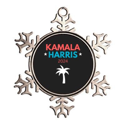 Kamala Harris 2024 Us Election Coconut Funny Meme Design Metallic Star Ornament