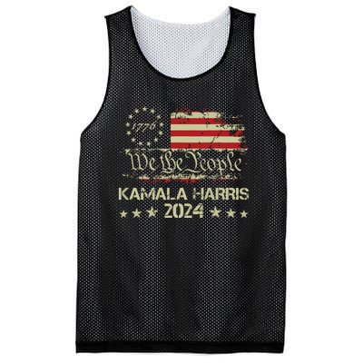 Kamala Harris 2024 Kamala For President Us Flag Mesh Reversible Basketball Jersey Tank