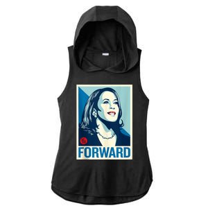 Shepard Fairey Kamala Harris Forward  Ladies PosiCharge Tri-Blend Wicking Draft Hoodie Tank