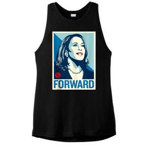 Shepard Fairey Kamala Harris Forward  Ladies PosiCharge Tri-Blend Wicking Tank