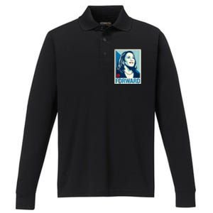 Shepard Fairey Kamala Harris Forward  Performance Long Sleeve Polo