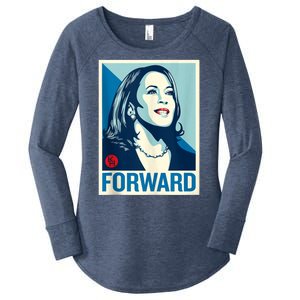 Shepard Fairey Kamala Harris Forward  Women's Perfect Tri Tunic Long Sleeve Shirt