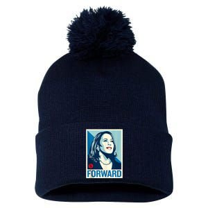 Shepard Fairey Kamala Harris Forward  Pom Pom 12in Knit Beanie