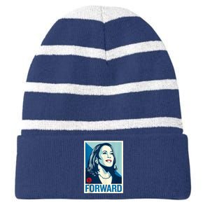 Shepard Fairey Kamala Harris Forward  Striped Beanie with Solid Band