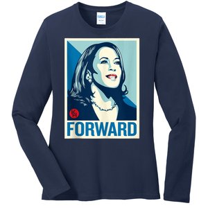 Shepard Fairey Kamala Harris Forward  Ladies Long Sleeve Shirt