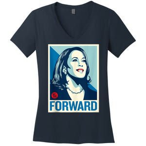 Shepard Fairey Kamala Harris Forward  Women's V-Neck T-Shirt