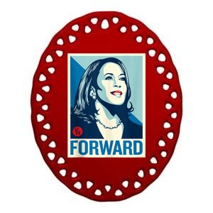 Shepard Fairey Kamala Harris Forward  Ceramic Oval Ornament