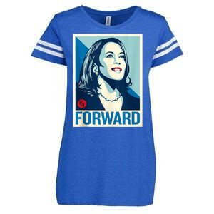 Shepard Fairey Kamala Harris Forward  Enza Ladies Jersey Football T-Shirt