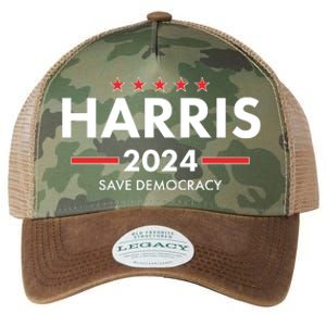 Kamala Harris 2024 Save Democracy Legacy Tie Dye Trucker Hat