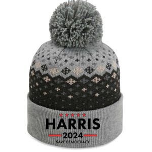 Kamala Harris 2024 Save Democracy The Baniff Cuffed Pom Beanie