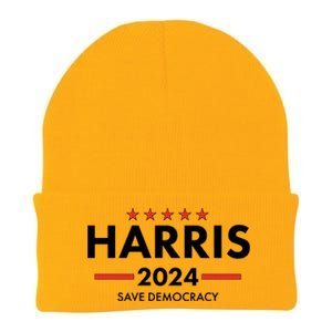 Kamala Harris 2024 Save Democracy Knit Cap Winter Beanie